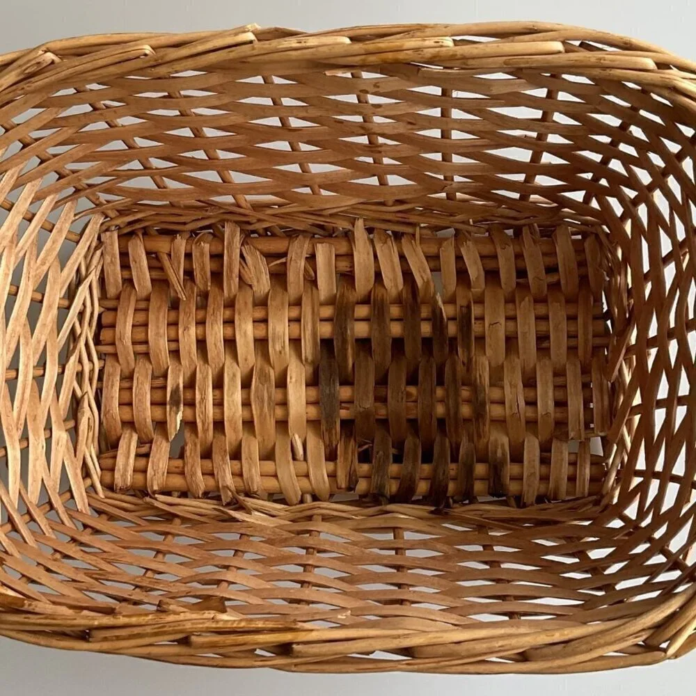 WOVEN RECTANGULAR BASKET HOME DECOR CRAFT DIY